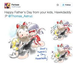 miraculousdaily:  What an awesome gift a fan gave Hawkdaddy.