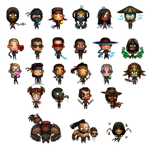 Mortal Kombat X kutie icons I made for the game :) These were so fun to do!
