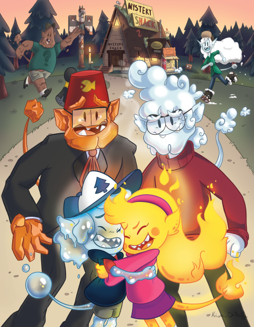 Hey everyone! I’m finally allowed to post the piece I did for the Gravity Falls @lost-legends-