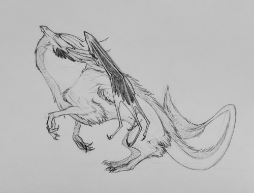 sketched a fluffy Ice Skydancer doing the bittern thing