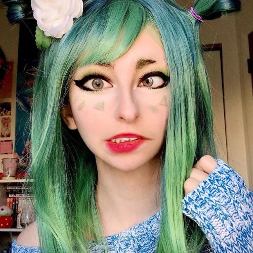 Bulbasaur?  I didn’t do too well on this, im sorry, I’m still running a high fever, but this Wig is 