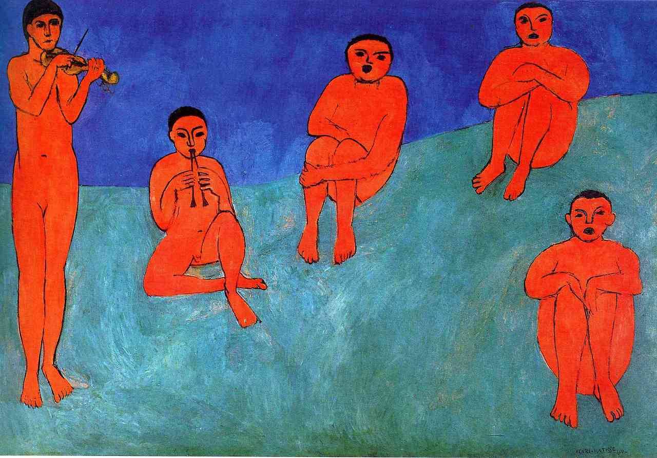 expressionism-art:  Music, 1910, Henri MatisseSize: 260x389 cmMedium: oil on canvas