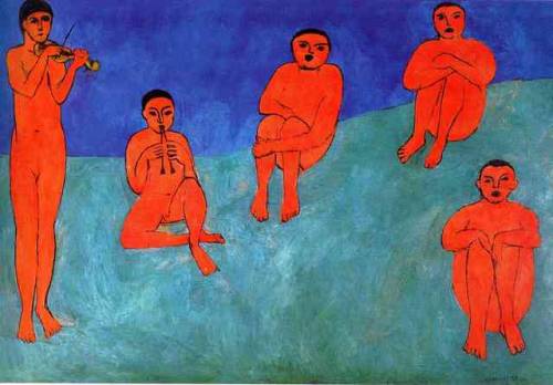 expressionism-art:  Music, 1910, Henri MatisseSize: 260x389 cmMedium: oil on canvas