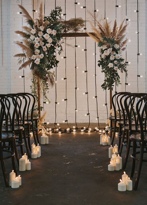 boho wedding aisle decor,