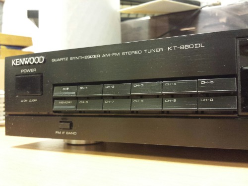 Kenwood KT-880DL Quartz Synthesizer AM-FM Stereo Tuner, 1987