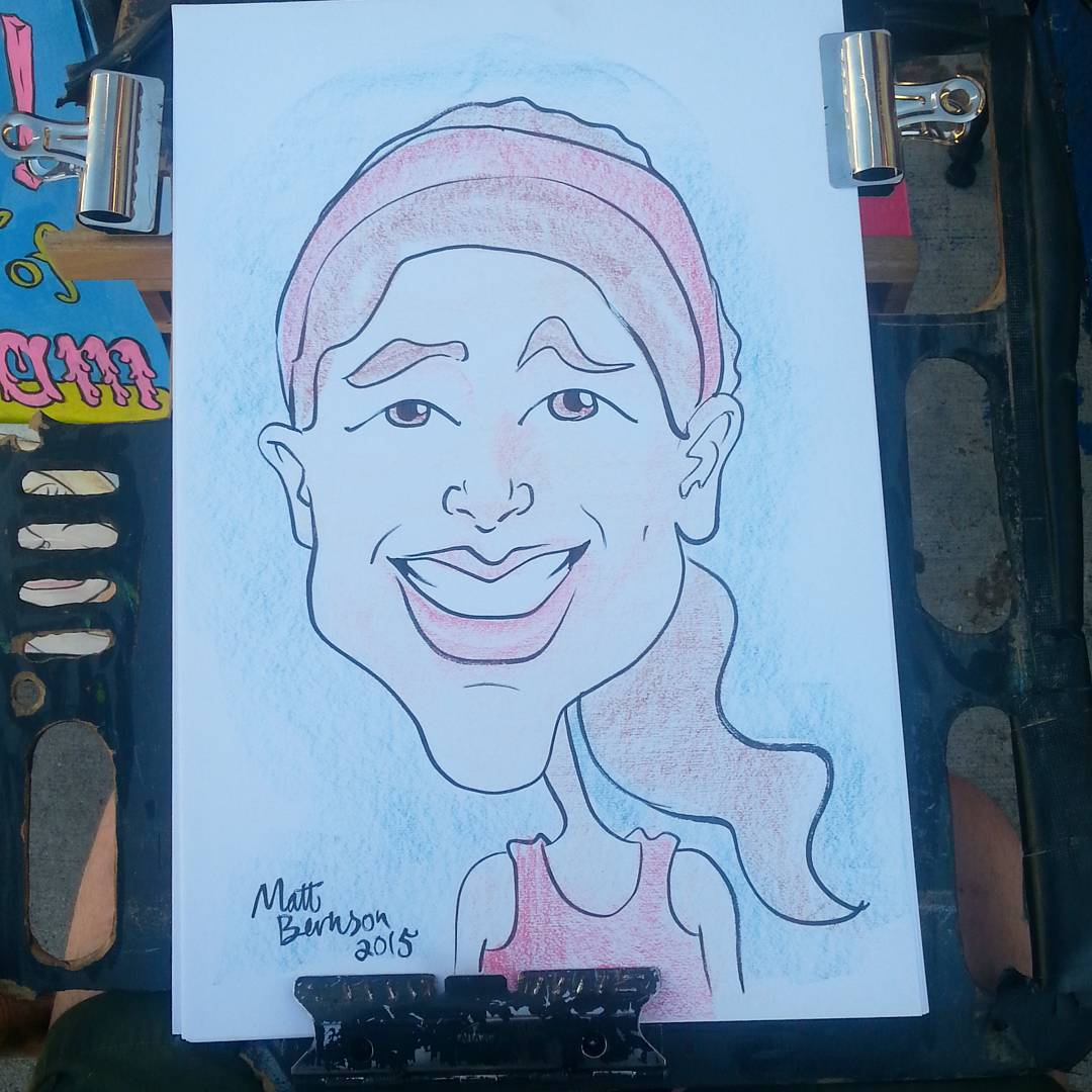 Drawing caricatures at Dairy Delight today!  #mattbernson #caricaturist #artofinstagram