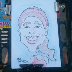 Drawing caricatures at Dairy Delight today!