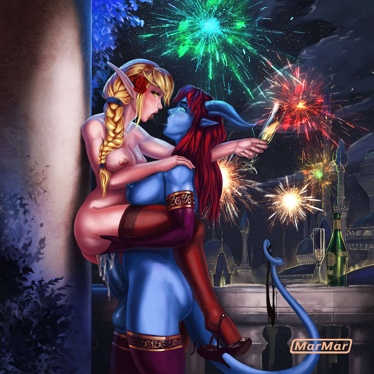 New WoW Commission finished, 2 students of the cultural exchange program celebrate