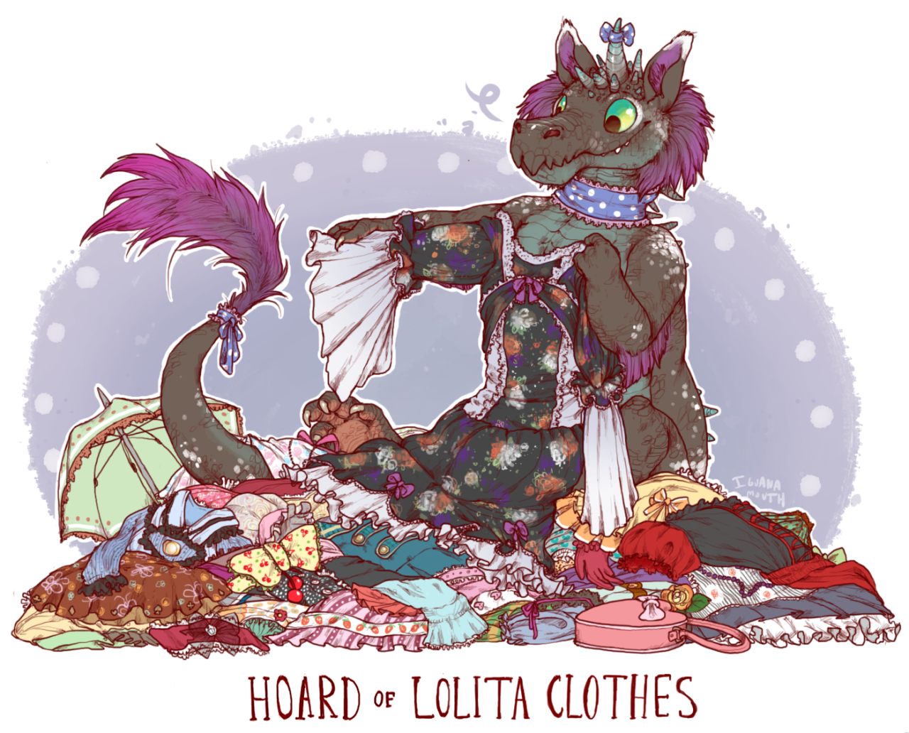 iguanamouth:  UNUSUAL HOARD commission for ni - you think any of that stuff actually