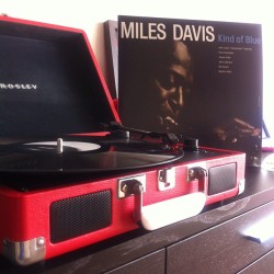 hersandhers:  A little mood music for Sunday morning cleaning. #Crosley #vinyl #album #recordplayer #turntable #MilesDavis #KindOfBlue 