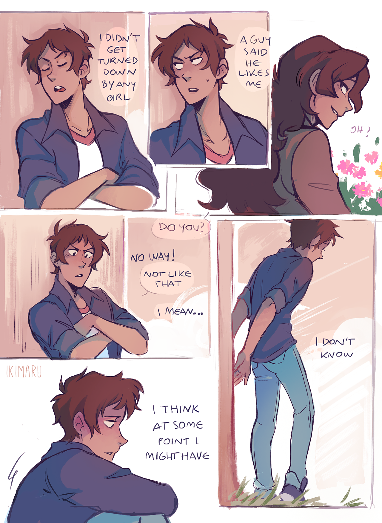 ikimaru: part 5 in which Lance is still thinking about it and Rachel has no time