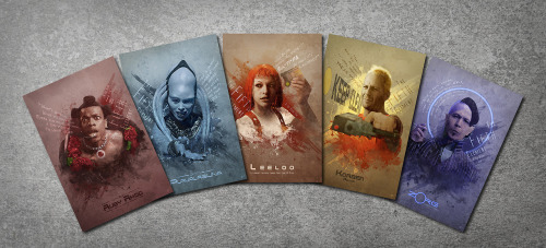 pixalry:  The Fifth Element Character Posters - Created by Anthony GenuardiPosters available for sale at his Etsy Shop. You can also follow him on Tumblr or Facebook.