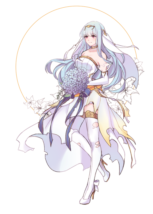 Bridal Ninian but I tore up the dress so we can appreciate those pretty stockings (and legs)