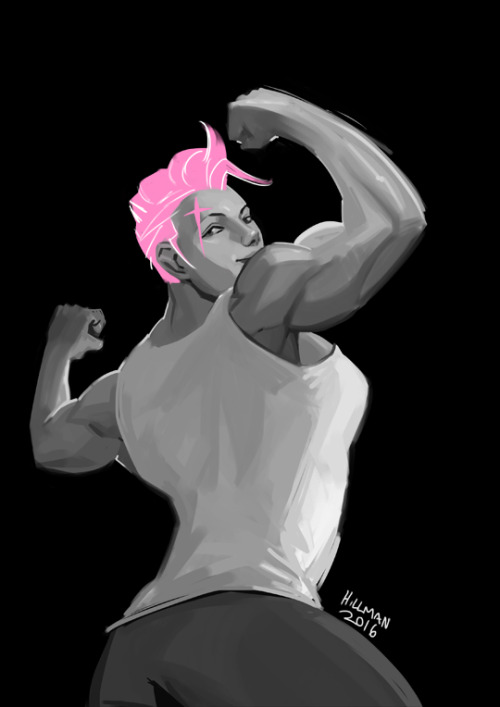 warchiefeny:Thought I’d do a quick drawing of Zarya since I’ve been having a lot of fun 