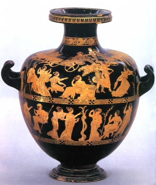 arthistry:Red-figure hydria attributed to the Meidias painter, 410 - 400 B.C.The Meidias painter is 