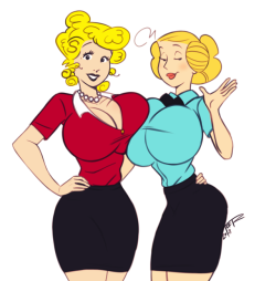 teerstrash: Blondie and Alicea sketch commission for @Millenium4ever hello mommies~ &lt; |D’‘‘‘‘‘