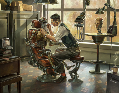 If Norman Rockwell painted scenes of science fiction it would look like this. Found at JoyReactor.