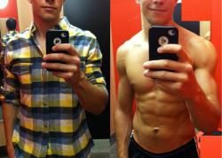 texasfratboy:  i’ll take him either way - with OR without his shirt! yummy!