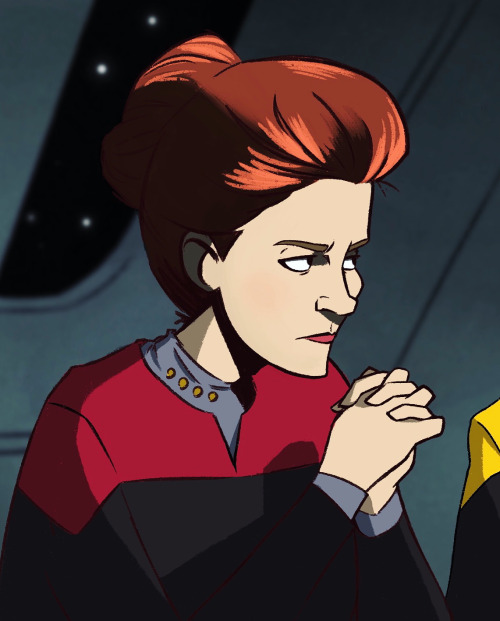 Been rewatching Star Trek Voyager and had to draw this look Janeway gives Neelix when he gives a sug