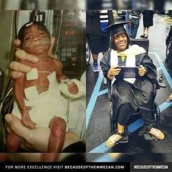 ghettablasta:  Raven Simone McFadden is another example of a strong Black woman who has gone through countless medical surgeries, therapy sessions but still didn’t lost her faith in herself. She was born 3 months premature and diagnosed with cerebral