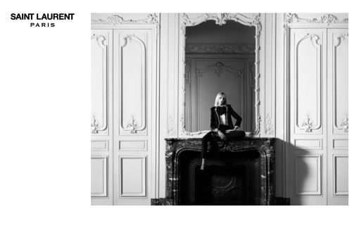 Saint Laurent . Ad campaign FW1213Creative Director: Hedi SlimanePhotos: Hedi SlimaneModel: Anja Rub