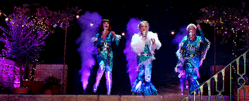 reese-witherspoon:The jumpsuits of Mamma Mia! and Mamma Mia! Here We Go Again, designed by Ann Roth 