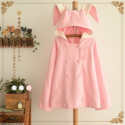 lilpuppysaurus:    Cute Rabbit Ear Double Breasted Coat~ | use “littlesaur” for 10% off! 