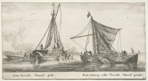 Ships of Amsterdam: A Frisian Peat Barge. The Dÿnop, near the Veensche Peat Pond, Reinier Nooms