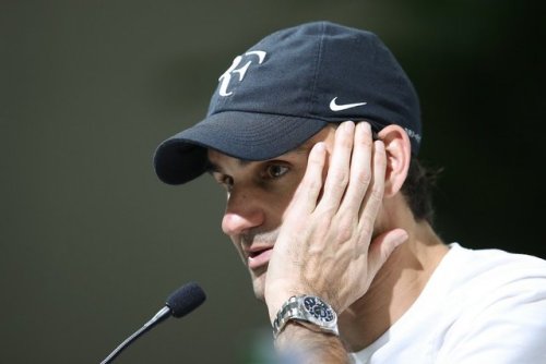 rfederer2: Roger Federer during a press conference at Shanghai Rolex Masters, 2017.