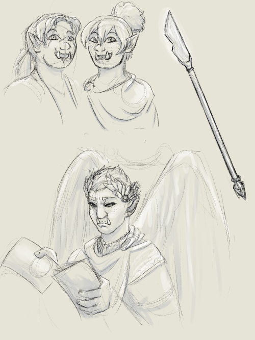 I never posted these whoops. These are more Midnight Company campaign sketches haha. featuring some 