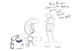 joe-lasko:  lil doodle from tonights streamfeaturing @hernyart and @plagueofgripes   And then later, Colo showed up: