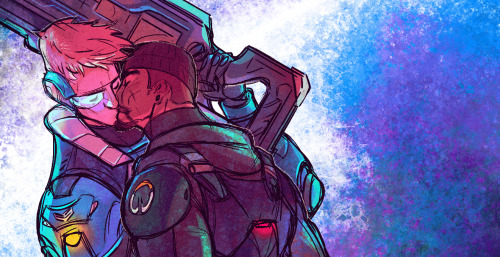 ufficiosulretro:  Reaper76Week - Day 1: “How We Were”Can you imagine if they kissed in the middle of the battle?