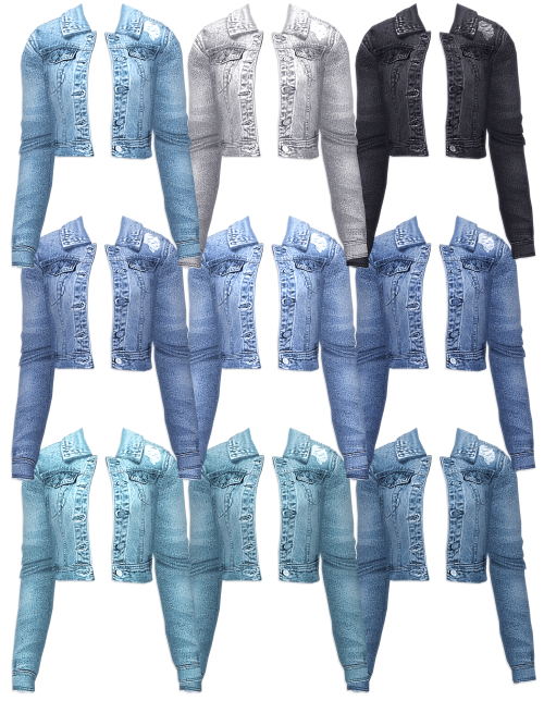 Includes 4 items:Giselle ACC Denim Jacket (25 swatches) [ DOWNLOAD ] ;Velyn Lace Dress with Turtlene