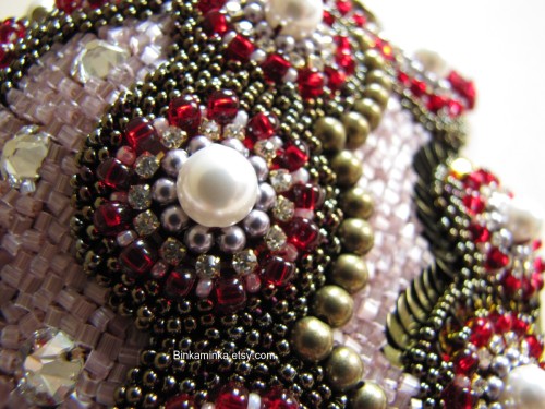 Baroque epaulet, Bead embroidery, Binkaminka 2016www.etsy.com/listing/276607688/statement-ep