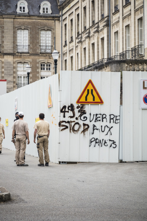 À Nantes, le 28 juin, manifestation contre la loi travail.