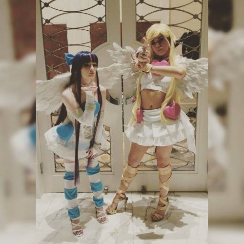 Selfie party on Friday at Katsucon 2016.Panty, Stocking, and Brief hang out in the hotel and then ge