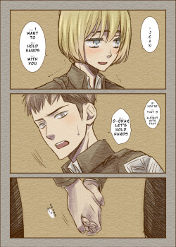 shiponeshipall:  Original: Adult Armin &amp; Adult Jean by ぎょうざ＠インテ6Ｂ-あ16b | (Translated by: shiponeshipall) 