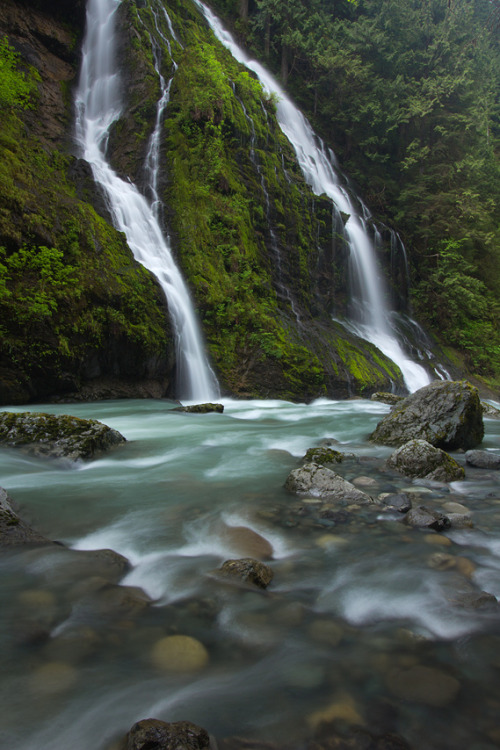 woodlandsouls:  First Boulder River Waterfall (by Jason Racey) 