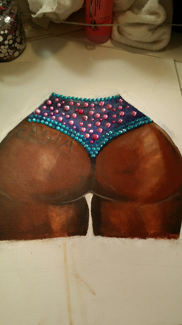 therealjamaicatreat:  Painting I did this morning. Haven’t drawn In years felt