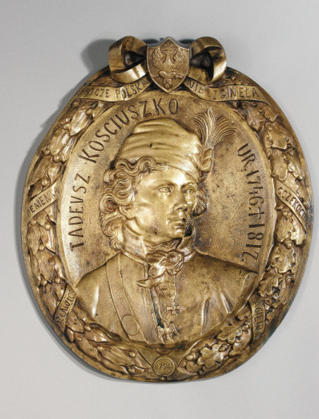 deartotheheart:A bronze oval portrait relief of Thaddeus KosciuszkoHeinrich Sanders Dmochowski, Poli