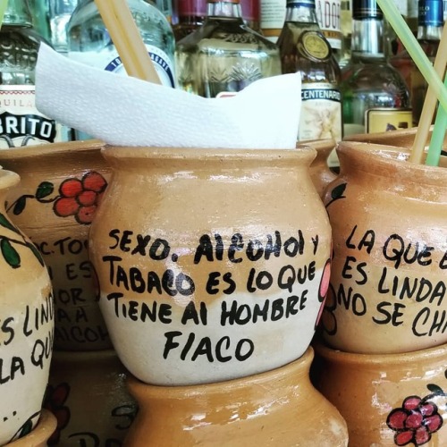 Caminando por el malecón del Lago Chapala encontre estos cantaritos q aparte de mantener la bebida f