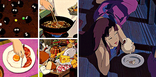 nyssalance:Here’s another curse for you. May all your bacon burn.STUDIO GHIBLI + FOOD
