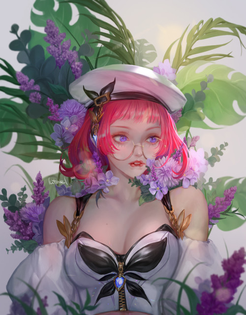 Violet flower Lutmel .https://www.artstation.com/artwork/18gKA8 