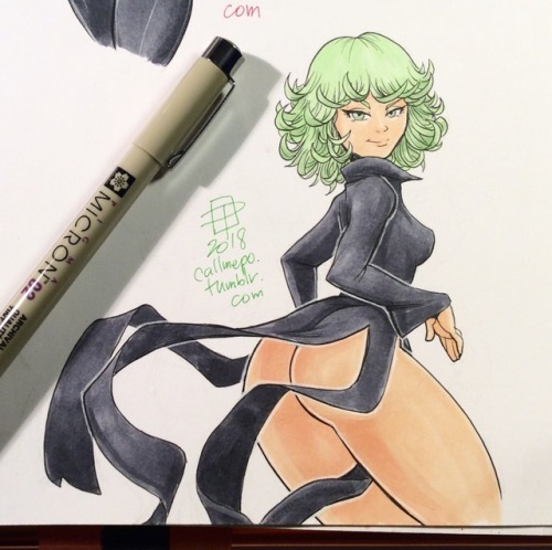 pinupsushi: A tiny doodle of some Tatsumaki booty.  [KO-FI]  dat booty ;9