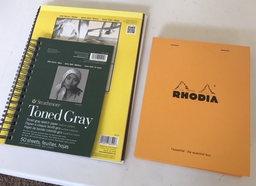 I got this nice Rhodia box (with 4 notepads and 2 pencils) last year and had the idea to use it to s