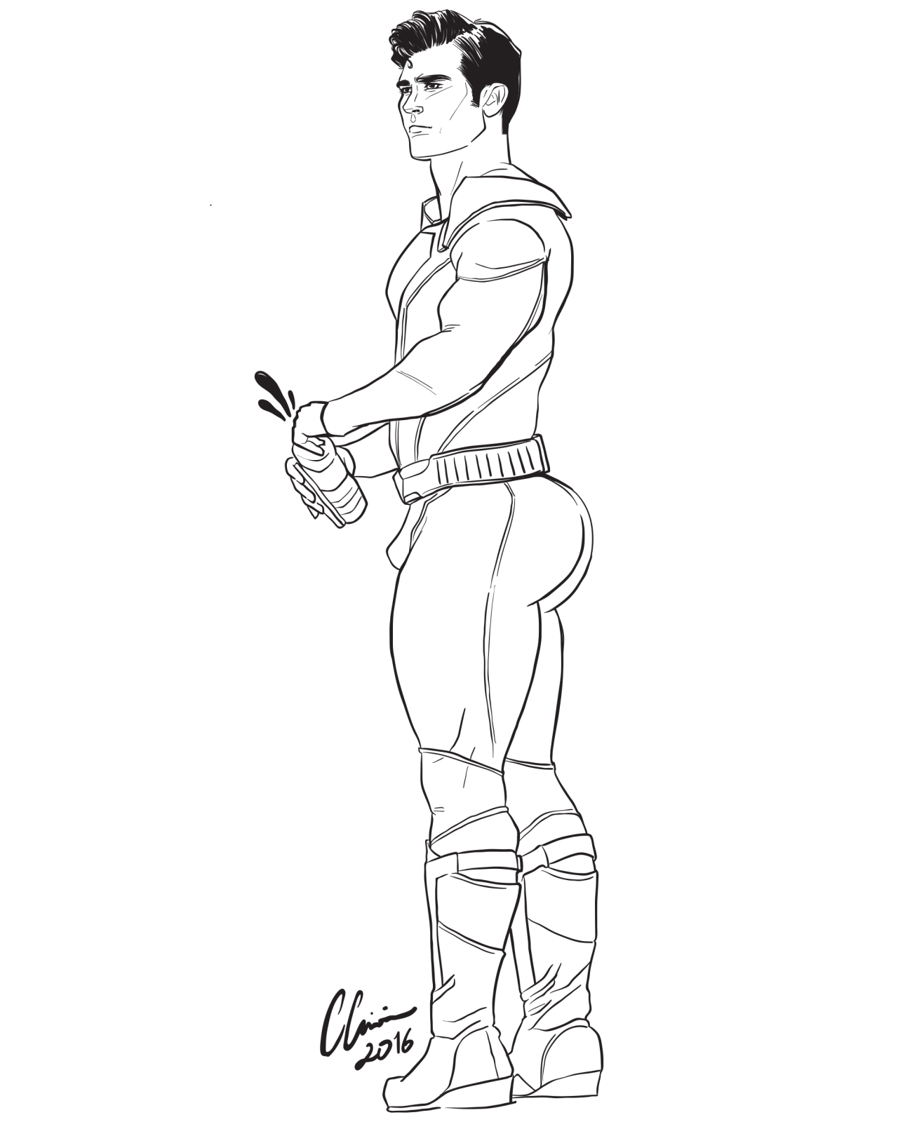 rebelrebelblackandwhite:  “Super Booty” Illustration I HAD to make of Tyler