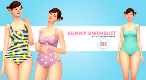 pixelunivairse: Sunny swimsuit. New mesh. BGC. Download. Enjoy!!!