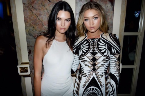 hadidnews: September 16: Gigi Hadid and Kendall Jenner at Harper Bazaar’s party during NYFW.