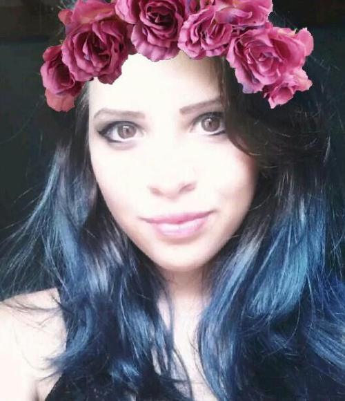 She is maybe one of the most beautiful bluehair girls I have on my facebook Chrismar Rivas <3