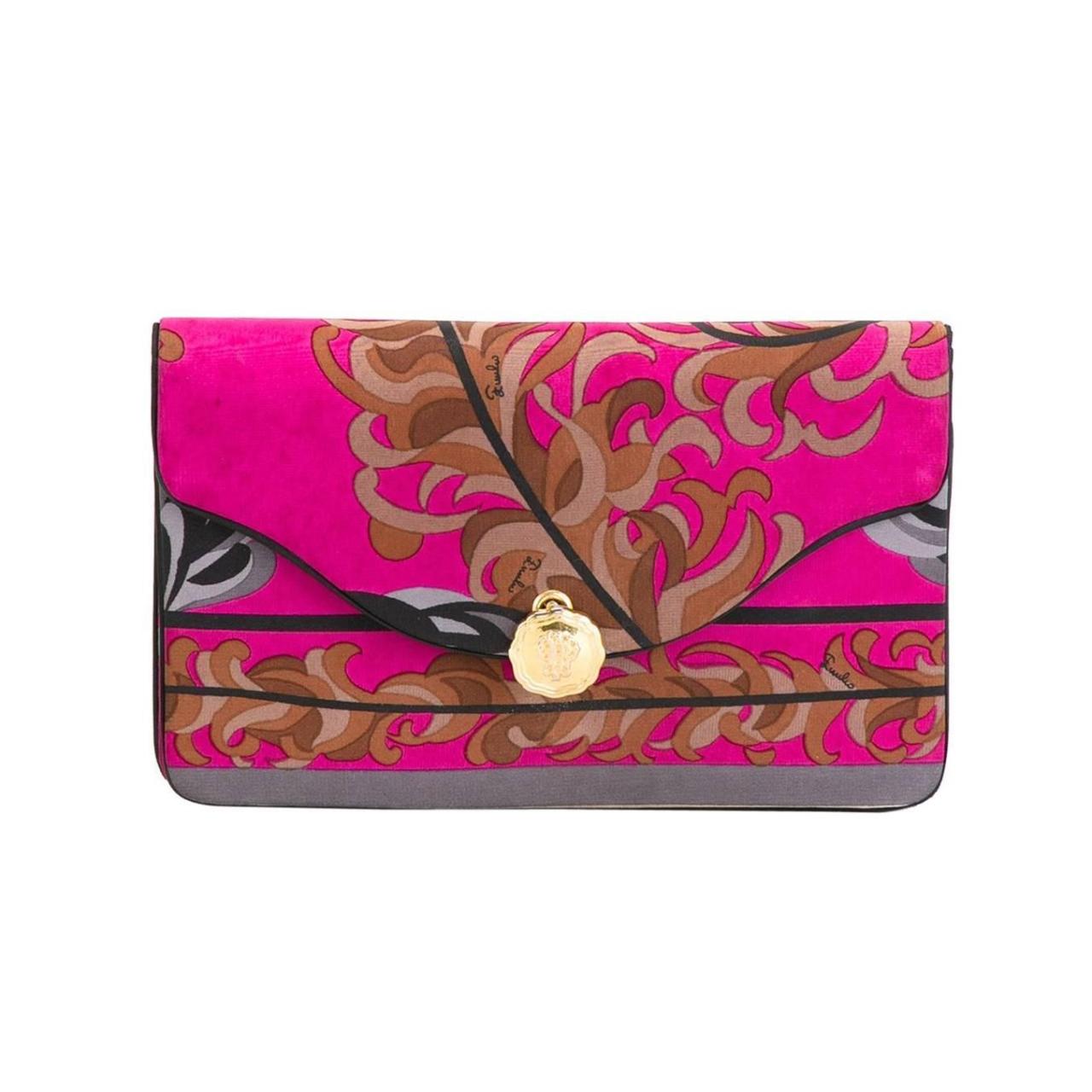 Gorgeous Emilio Pucci silk foliage clutch 1970. Fonte : www.1stdibs.com ...